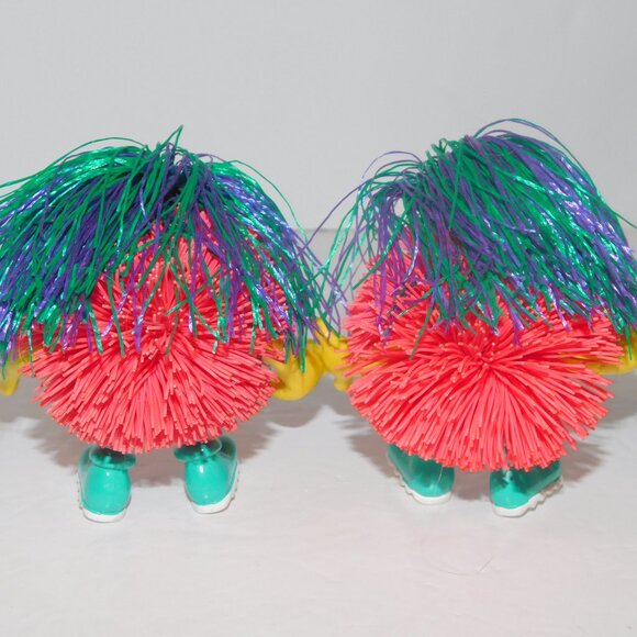 Set 2 Vintage 90s Odzzon kooshBall  Kooshlings Girl SUNNY bendable Toy Figure 3" - Picture 5 of 5